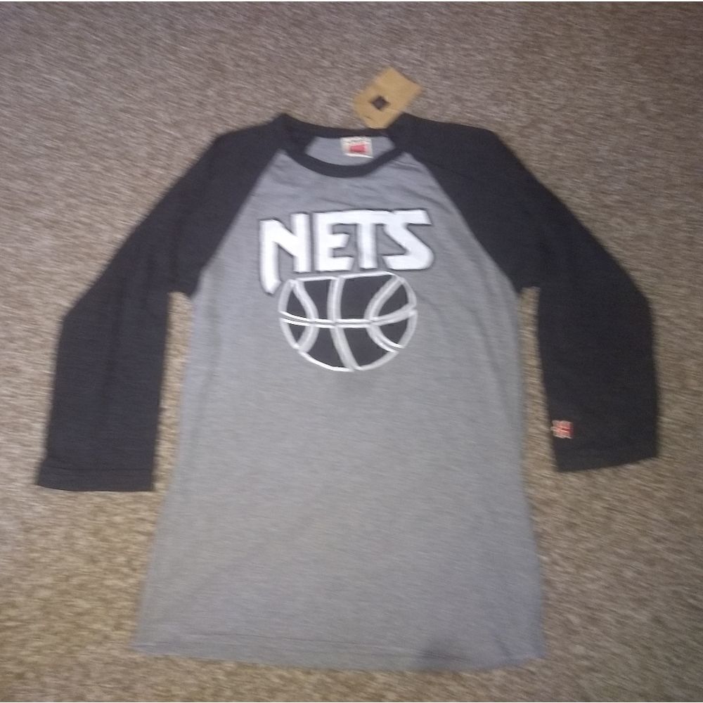Brooklyn Nets Homage 3/4 Sleeve T-shirt BRAND NEW